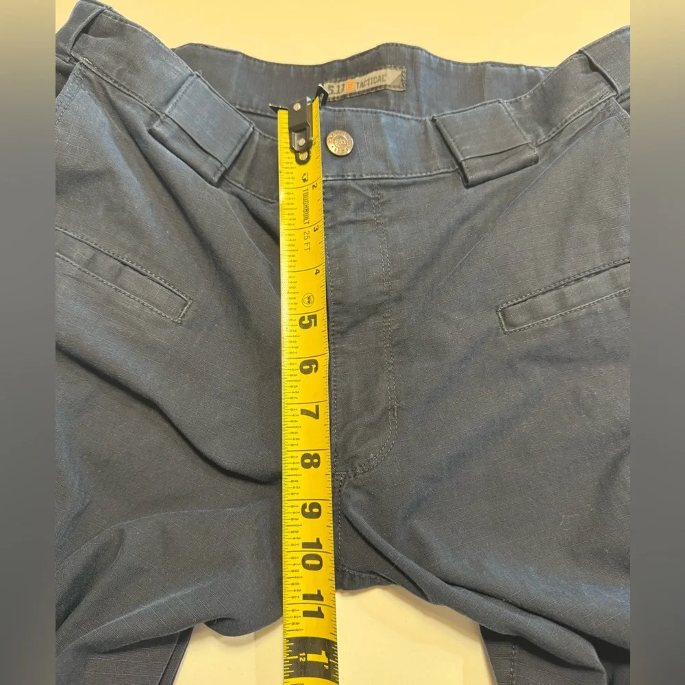 5.11 Tactical Men’s Pants Large 34/36 Blue Cargo Ripstop Reinforced Knee Butt - Picture 8 of 10